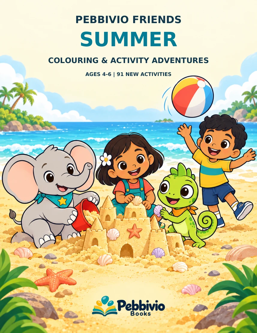 Pebbivio Friends — Summer Colouring & Activity Adventures